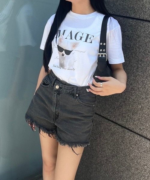 tunee（チュニー）の「ビッグアニマルデザイン半袖Tシャツ(hsyd)（Tシャツ/カットソー・レディース・ホワイト/アイボリー/A/B・MEDIUM/X-LARGE/LARGE/SMALL）」の22枚目の写真