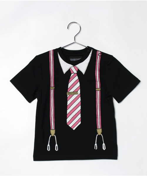 CHUBBYGANG(チャビーギャング)の「サプールトロンプルイユ5分袖Tシャツ(Tシャツ/カットソー・キッズ・クリーム/ブラック/ホワイト・130/110/80/120/100/90)」の2枚目の写真