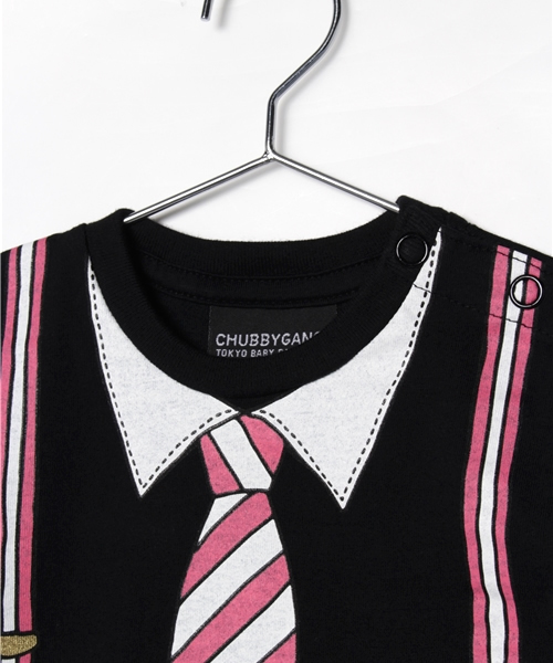 CHUBBYGANG(チャビーギャング)の「サプールトロンプルイユ5分袖Tシャツ(Tシャツ/カットソー・キッズ・クリーム/ブラック/ホワイト・130/110/80/120/100/90)」の5枚目の写真