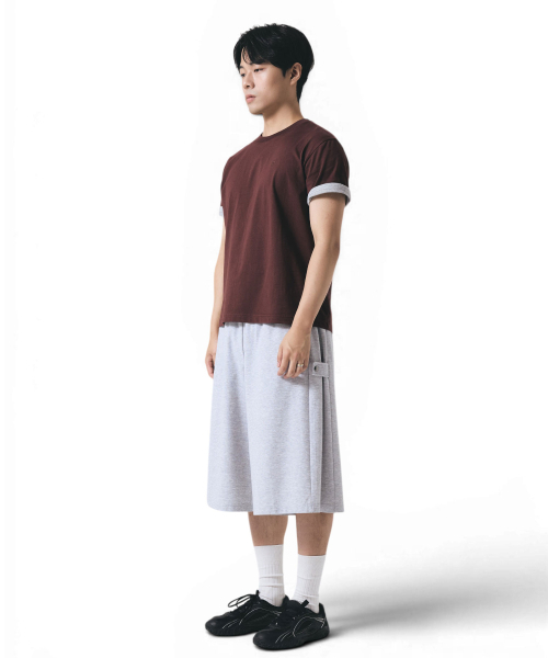 Pendulum(ペンデュラム)の「エッセンシャル 7部 サイドスナップ スウェット バミューダパンツ LR2PU419_2color(その他パンツ・メンズ・ブラック/ヘザーグレー・28/30/32)」の8枚目の写真