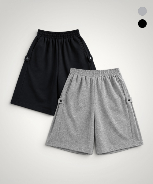 Pendulum(ペンデュラム)の「エッセンシャル 7部 サイドスナップ スウェット バミューダパンツ LR2PU419_2color(その他パンツ・メンズ・ブラック/ヘザーグレー・28/30/32)」の9枚目の写真