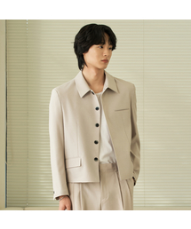 HYOJI（ヒョージ）の「SS ウォッシャブルマカラクロップブレザー (S01-5カラー)（テーラードジャケット）」