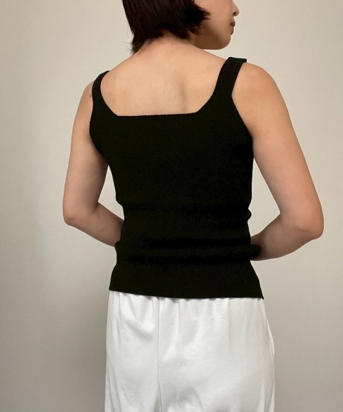 AMAIL(アマイル)の「Vintage Lace Tank(タンクトップ・レディース・ブラック/ホワイト・FREE)」の11枚目の写真