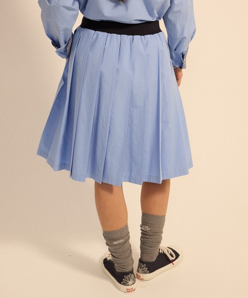 Mardi Mercredi（マルディメクルディ）の「COTTON PLEATED MIDI SKIRT / コットン プリーツ ミディ スカート（スカート・レディース・ライトイエロー/ブルー/ホワイト・FREE）」の20枚目の写真