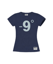 -9 ドゥグレー セミクロップ 半袖Tシャツ [ネイビー]