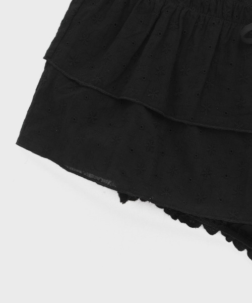 BLACKUP（ブラックアップ）の「[MADE] フラワー刺繍カンカンミニスカートパンツ（スカート・レディース・ホワイト/ブラック・FREE）」の20枚目の写真