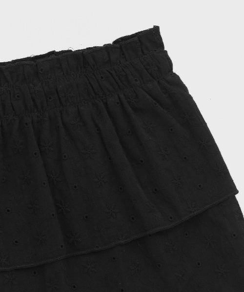 BLACKUP（ブラックアップ）の「[MADE] フラワー刺繍カンカンミニスカートパンツ（スカート・レディース・ホワイト/ブラック・FREE）」の22枚目の写真