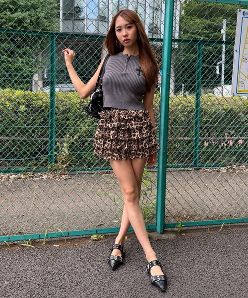 mindseeker girls(マインドシーカーガールズ)の「Tiered Leopard Mini Skirt / ティアードレオパードミニスカート(スカート・レディース・レオパード・FREE)」の2枚目の写真