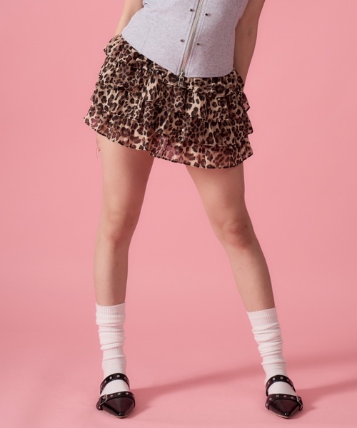 mindseeker girls(マインドシーカーガールズ)の「Tiered Leopard Mini Skirt / ティアードレオパードミニスカート(スカート・レディース・レオパード・FREE)」の8枚目の写真