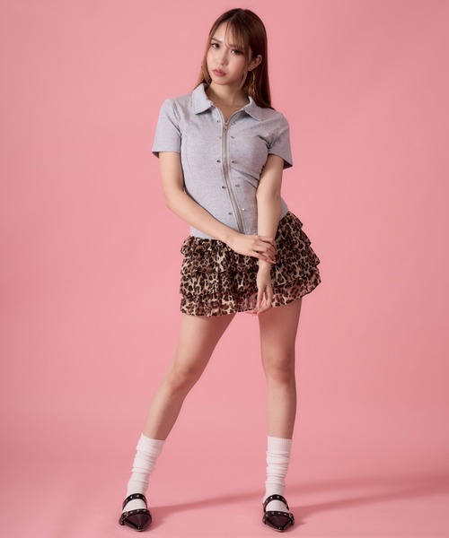 mindseeker girls(マインドシーカーガールズ)の「Tiered Leopard Mini Skirt / ティアードレオパードミニスカート(スカート・レディース・レオパード・FREE)」の11枚目の写真