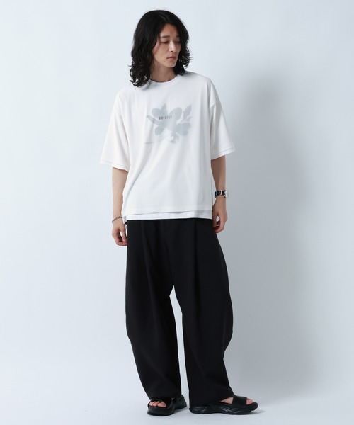 RAGEBLUE(レイジブルー)の「LAYERED MESH T-SHIRTS/メッシュレイヤードTシャツ(Tシャツ/カットソー・メンズ・ホワイト/ブラック・LARGE/MEDIUM)」の3枚目の写真
