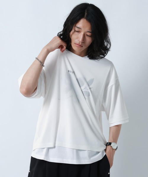 RAGEBLUE(レイジブルー)の「LAYERED MESH T-SHIRTS/メッシュレイヤードTシャツ(Tシャツ/カットソー・メンズ・ホワイト/ブラック・LARGE/MEDIUM)」の8枚目の写真