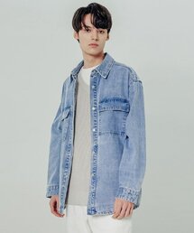 ADHOC（アドホック）の「男性ツーポケットデニムシャケット (LT-INDIGO) (HZ3LS10_03)（その他アウター）」