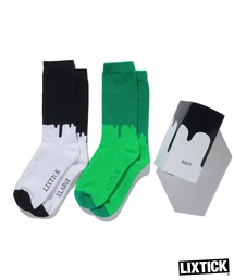 LIXTICK | XLARGE×LIXTICK DRIP SOCKS 2PACK HI(ソックス/靴下)