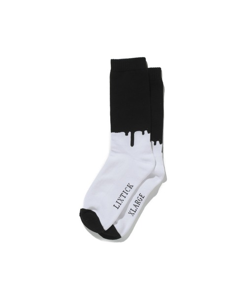 LIXTICK(リックスティック)の「XLARGE×LIXTICK DRIP SOCKS 2PACK HI(ソックス/靴下・メンズ・マルチ・ONE SIZE)」の3枚目の写真