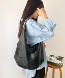 [軽量]ソフトPU 三日月フォルム ホーボーバッグ