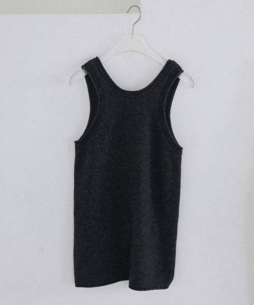 anuke(アンヌーク)の「anuke Knit Long Tanktop ニットロングタンクトップ/62620507(タンクトップ・レディース・チャコールグレー/グレイッシュベージュ・ONE SIZE)」の15枚目の写真