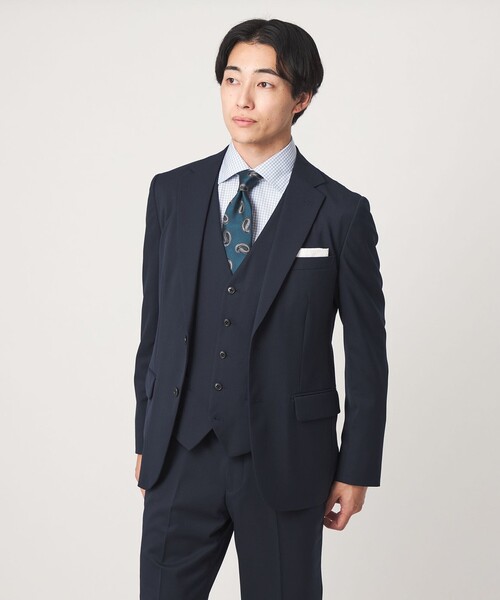 green label relaxing(グリーンレーベルリラクシング)の「A+ TWPU サージ スリム 5B セットアップベスト(スーツベスト・メンズ・ダークブラウン/ネイビー/ブラック/ダークグリーン/ロイヤルブルー・S/XL/L/M/XXL)」の6枚目の写真