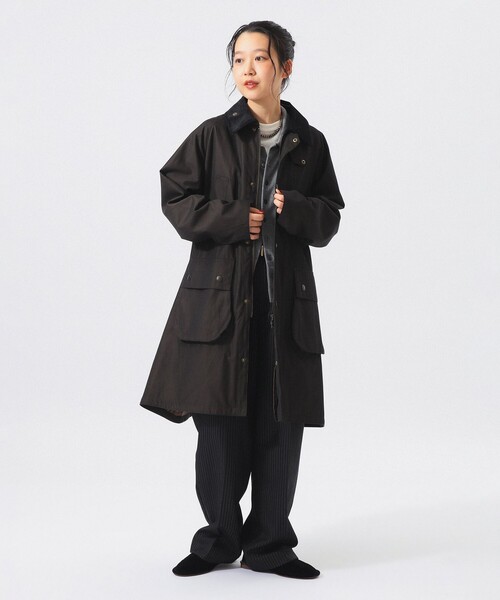 BEAMS BOY(ビームスボーイ)の「【別注】Barbour / Balvenie Jacket 26FW(ステンカラーコート・レディース・ダークブラウン/チェック・ONE SIZE)」の1枚目の写真