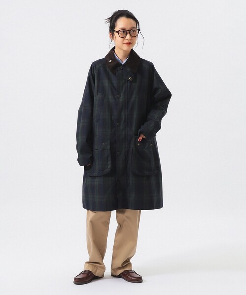 BEAMS BOY(ビームスボーイ)の「【別注】Barbour / Balvenie Jacket 26FW(ステンカラーコート・レディース・ダークブラウン/チェック・ONE SIZE)」の2枚目の写真