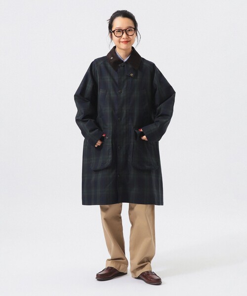 BEAMS BOY(ビームスボーイ)の「【別注】Barbour / Balvenie Jacket 26FW(ステンカラーコート・レディース・ダークブラウン/チェック・ONE SIZE)」の6枚目の写真
