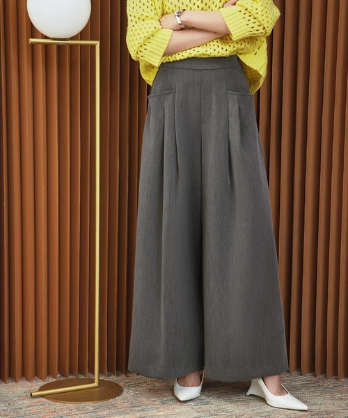 ELFRANK(エルフランク)の「【2026AW】【S~Lサイズ展開】ハイウエストポケットデザインワイドパンツ【洗える】《着用動画あり》(その他パンツ・レディース・チャコールグレー/ベージュ/ブラック・S/M/L)」の3枚目の写真