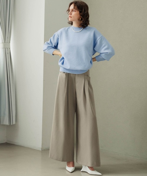 ELFRANK(エルフランク)の「【2026AW】【S~Lサイズ展開】ハイウエストポケットデザインワイドパンツ【洗える】《着用動画あり》(その他パンツ・レディース・チャコールグレー/ベージュ/ブラック・S/M/L)」の6枚目の写真