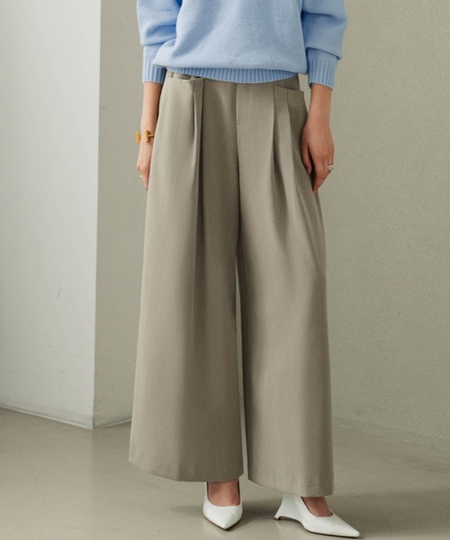 ELFRANK(エルフランク)の「【2026AW】【S~Lサイズ展開】ハイウエストポケットデザインワイドパンツ【洗える】《着用動画あり》(その他パンツ・レディース・チャコールグレー/ベージュ/ブラック・S/M/L)」の7枚目の写真