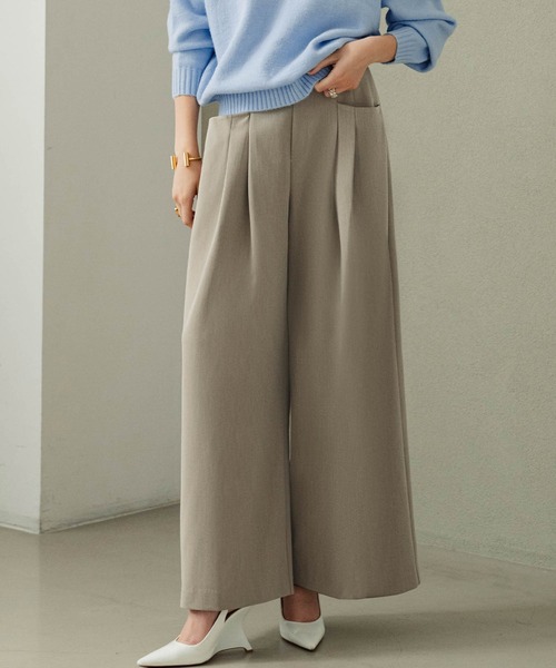 ELFRANK(エルフランク)の「【2026AW】【S~Lサイズ展開】ハイウエストポケットデザインワイドパンツ【洗える】《着用動画あり》(その他パンツ・レディース・チャコールグレー/ベージュ/ブラック・S/M/L)」の8枚目の写真