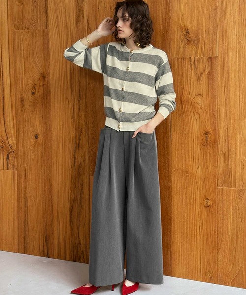 ELFRANK(エルフランク)の「【2026AW】【S~Lサイズ展開】ハイウエストポケットデザインワイドパンツ【洗える】《着用動画あり》(その他パンツ・レディース・チャコールグレー/ベージュ/ブラック・S/M/L)」の10枚目の写真