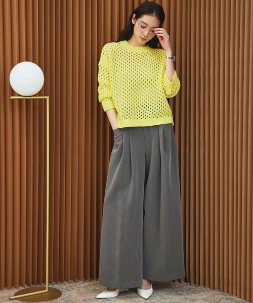 ELFRANK(エルフランク)の「【2026AW】【S~Lサイズ展開】ハイウエストポケットデザインワイドパンツ【洗える】《着用動画あり》(その他パンツ・レディース・チャコールグレー/ベージュ/ブラック・S/M/L)」の14枚目の写真