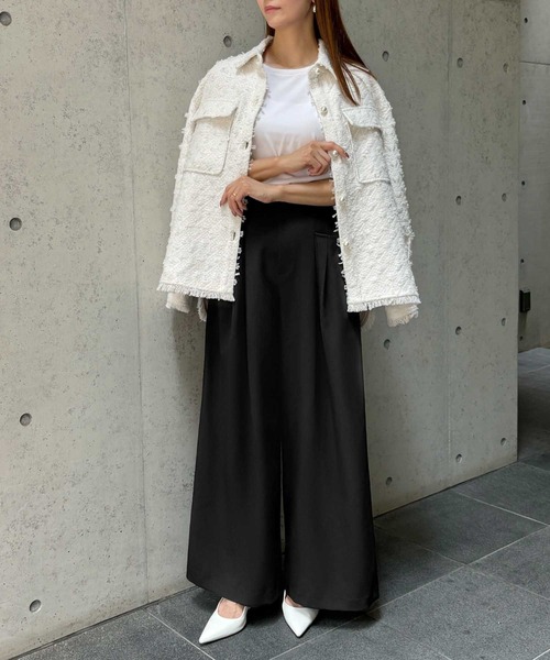 ELFRANK(エルフランク)の「【2026AW】【S~Lサイズ展開】ハイウエストポケットデザインワイドパンツ【洗える】《着用動画あり》(その他パンツ・レディース・チャコールグレー/ベージュ/ブラック・S/M/L)」の18枚目の写真
