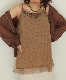 【cheriella】ドットプリントレースキャミソール DOT PRINT LACE CAMISOLE