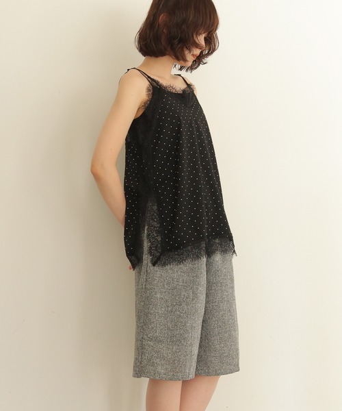 cheriella(シェリエラ)の「【cheriella】ドットプリントレースキャミソール DOT PRINT LACE CAMISOLE(キャミソール・レディース・ベージュ/ブラック・FREE)」の20枚目の写真