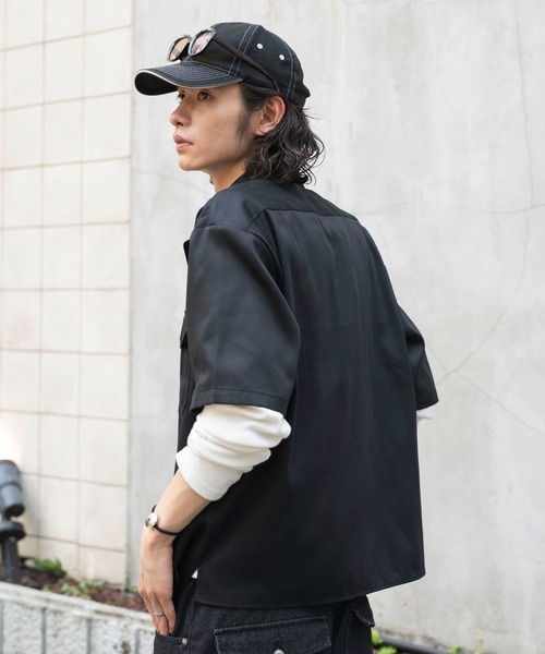 WEGO(ウィゴー)の「WEGO/【26年春夏新作】スタッズワークシャツ(シャツ/ブラウス・メンズ・ブラック/ベージュ・LARGE/MEDIUM)」の15枚目の写真