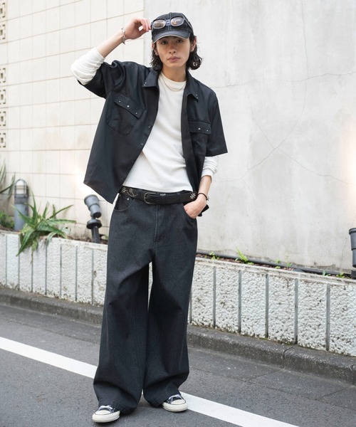 WEGO(ウィゴー)の「WEGO/【26年春夏新作】スタッズワークシャツ(シャツ/ブラウス・メンズ・ブラック/ベージュ・LARGE/MEDIUM)」の20枚目の写真