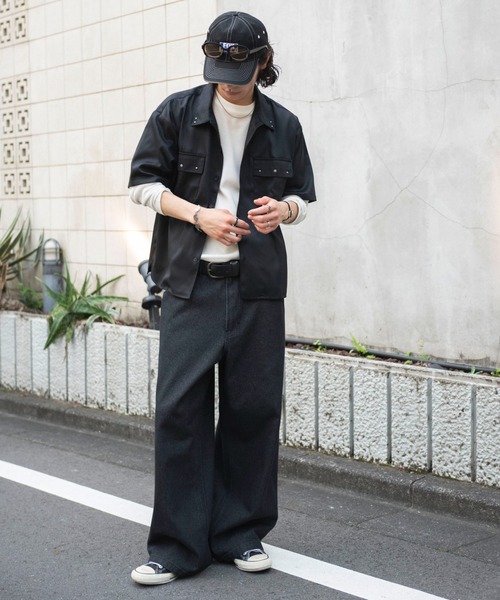 WEGO(ウィゴー)の「WEGO/【26年春夏新作】スタッズワークシャツ(シャツ/ブラウス・メンズ・ブラック/ベージュ・LARGE/MEDIUM)」の21枚目の写真
