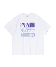 ファーストピクニックタイポ半袖Tシャツ(ホワイト)