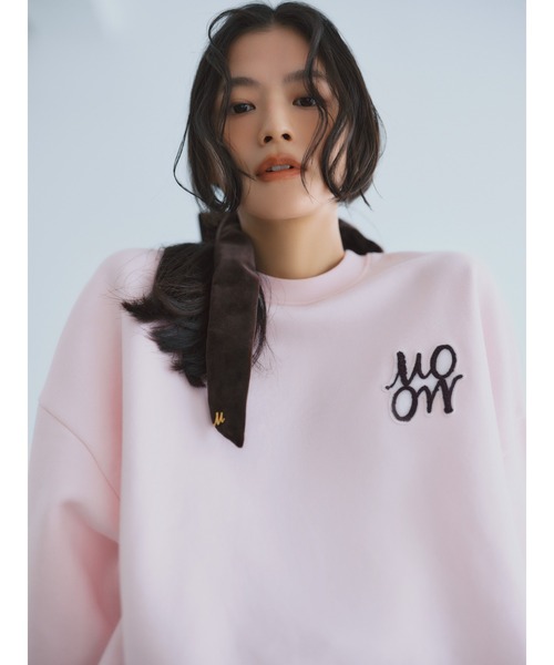Mila Owen(ミラオーウェン)の「【WEB限定】Mロゴビッグトレーナー・スウェット(スウェット・レディース・ダークネイビー/ライトピンク/グレー/ホワイト・F)」の9枚目の写真