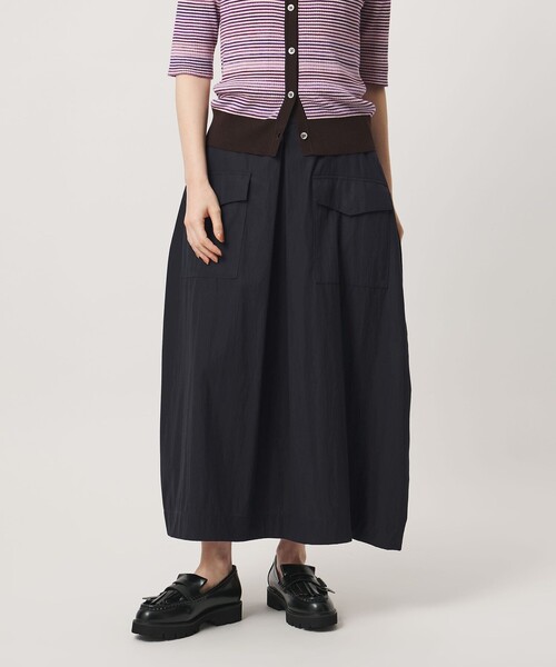 UNITED ARROWS(ユナイテッドアローズ)の「ポケット コクーン シルエット スカート(スカート・レディース・ダークブラウン/ネイビー/オフホワイト・36/38)」の1枚目の写真