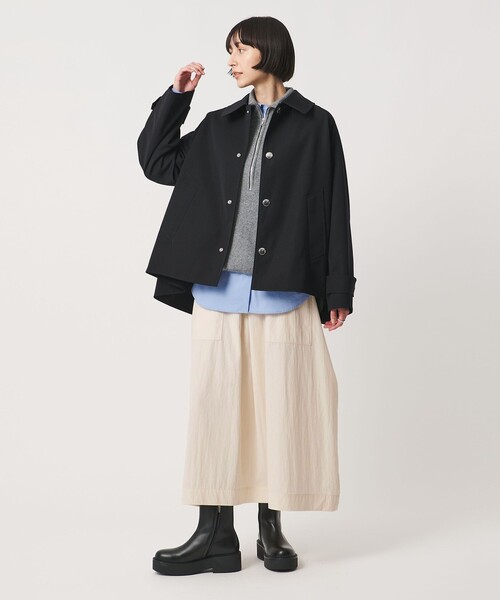 UNITED ARROWS(ユナイテッドアローズ)の「ポケット コクーン シルエット スカート(スカート・レディース・ダークブラウン/ネイビー/オフホワイト・36/38)」の4枚目の写真