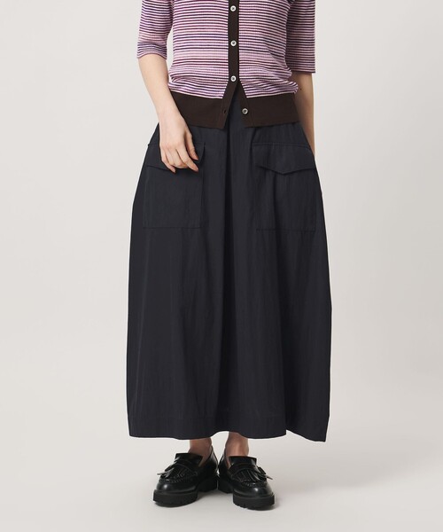 UNITED ARROWS(ユナイテッドアローズ)の「ポケット コクーン シルエット スカート(スカート・レディース・ダークブラウン/ネイビー/オフホワイト・36/38)」の5枚目の写真