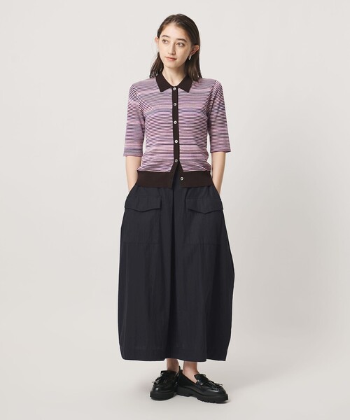 UNITED ARROWS(ユナイテッドアローズ)の「ポケット コクーン シルエット スカート(スカート・レディース・ダークブラウン/ネイビー/オフホワイト・36/38)」の7枚目の写真