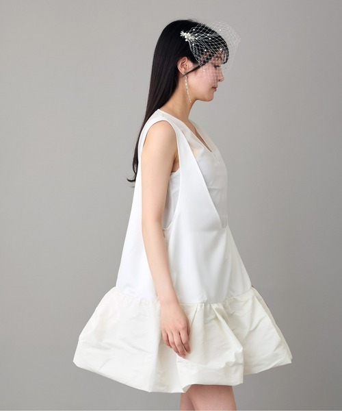 Ranerrh（ラネリ）の「レイヤードサテンチュニック【結婚式・二次会・パーティー】【入卒園・入卒式】【オケージョン・セレモニー】【ウエディング・ブラックウエディング】（チュニック・レディース・ブラック・38）」の3枚目の写真