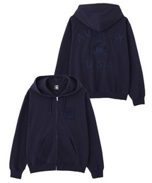 AVIREX（アヴィレックス）の「SIGNATURE VARSITY LOGO ZIP UP PARKA   シグネチャーバーシティー ロゴ ジップアップパーカー   AVIREX   アヴィレックス（パーカー）」