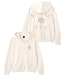SIGNATURE VARSITY LOGO ZIP UP PARKA / シグネチャーバーシティー ロゴ ジップアップパーカー / AVIREX / アヴィレックス