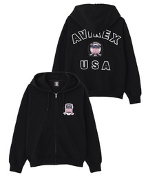 AVIREX（アヴィレックス）の「SIGNATURE VARSITY LOGO ZIP UP PARKA   シグネチャーバーシティー ロゴ ジップアップパーカー   AVIREX   アヴィレックス（パーカー）」
