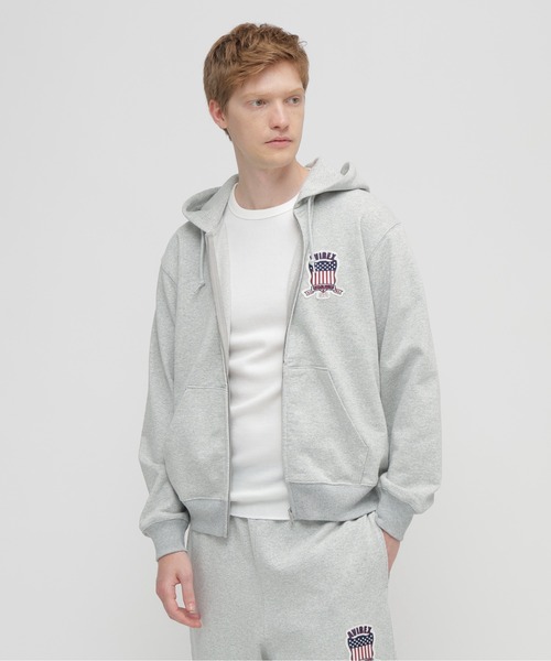 AVIREX（アヴィレックス）の「SIGNATURE VARSITY LOGO ZIP UP PARKA / シグネチャーバーシティー ロゴ ジップアップパーカー / AVIREX / アヴィレックス（パーカー・メンズ・レッド/ブラック/ネイビー/オフホワイト/グレー・X-LARGE/MEDIUM/XX-LARGE/LARGE）」の17枚目の写真