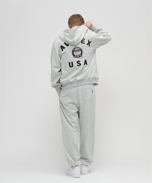 AVIREX（アヴィレックス）の「SIGNATURE VARSITY LOGO ZIP UP PARKA / シグネチャーバーシティー ロゴ ジップアップパーカー / AVIREX / アヴィレックス（パーカー・メンズ・レッド/ブラック/ネイビー/オフホワイト/グレー・X-LARGE/MEDIUM/XX-LARGE/LARGE）」の20枚目の写真