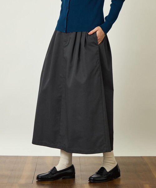 MACKINTOSH PHILOSOPHY(マッキントッシュ フィロソフィー)の「GREY LABEL ロングチノスカート(スカート・レディース・チャコールグレー/グリーン系その他4/ベージュ系その他4・2)」の1枚目の写真